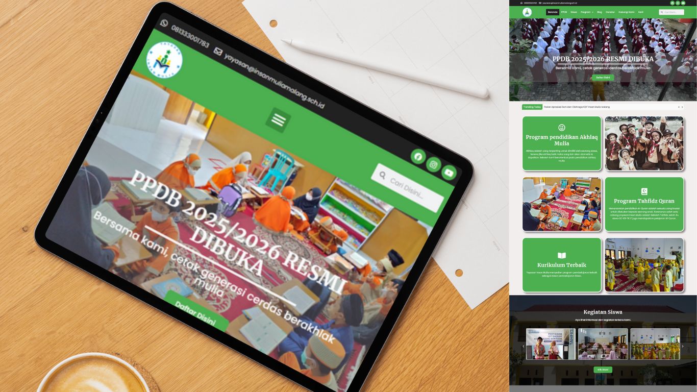 InsanMuliaMalang.sch.id - Affordable Website Development Projects- School Site